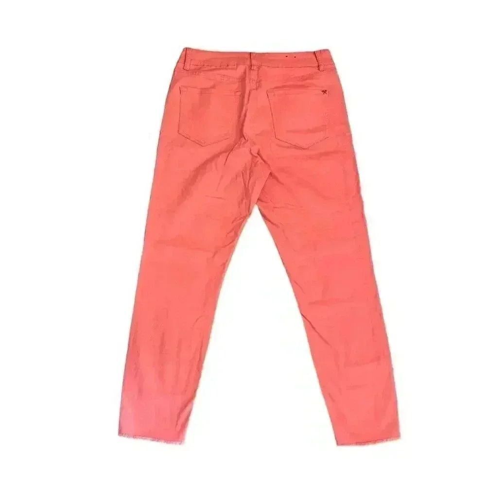 Nanette Hamilton Skinny Coral Cotton Blend Mid Rise Raw Hem Womens’ Jeans SZ 10 - Picture 13 of 13